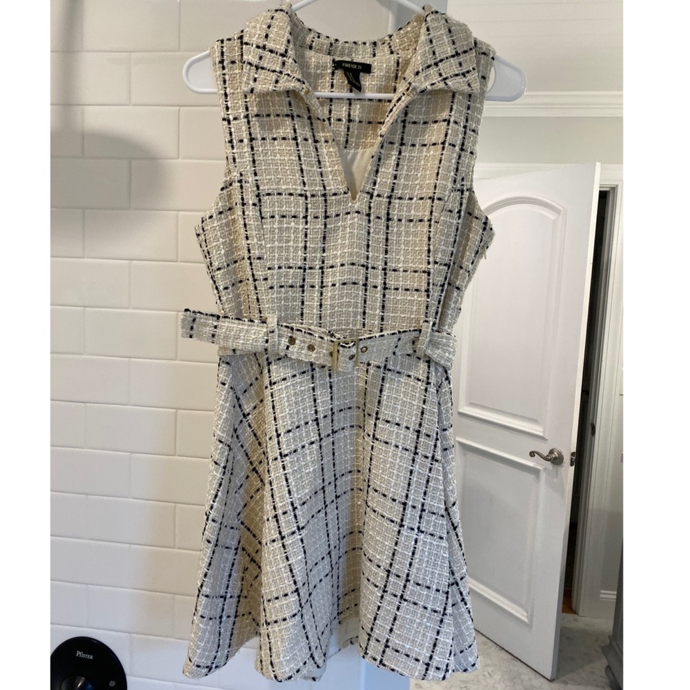 Tweed sleeveless dress
